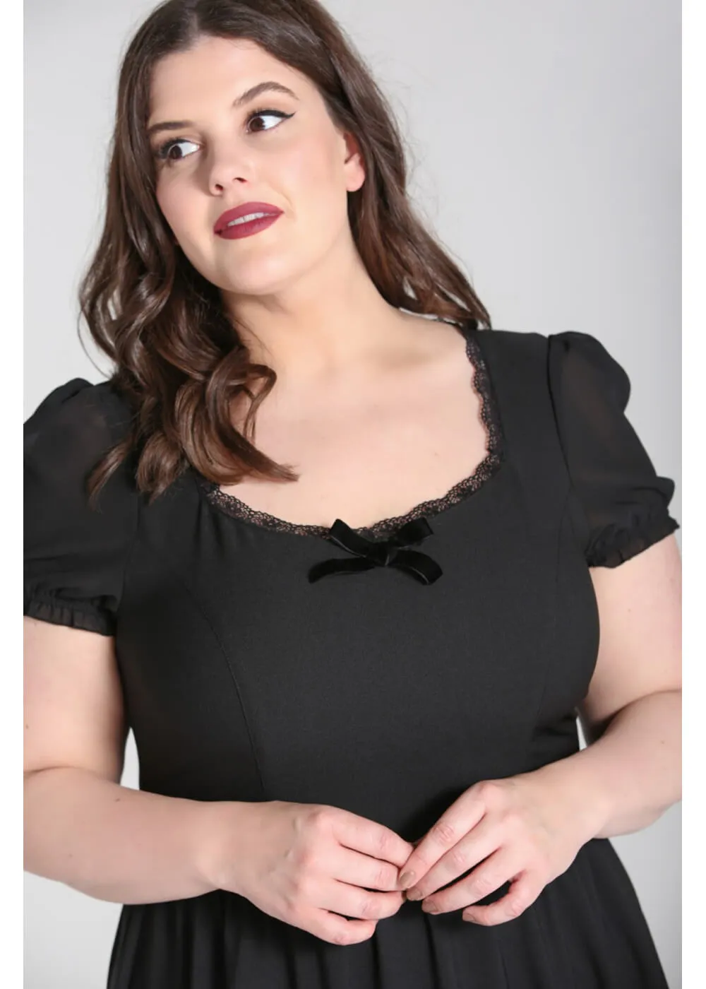 Hell Bunny Annette 60's Swing Dress Black