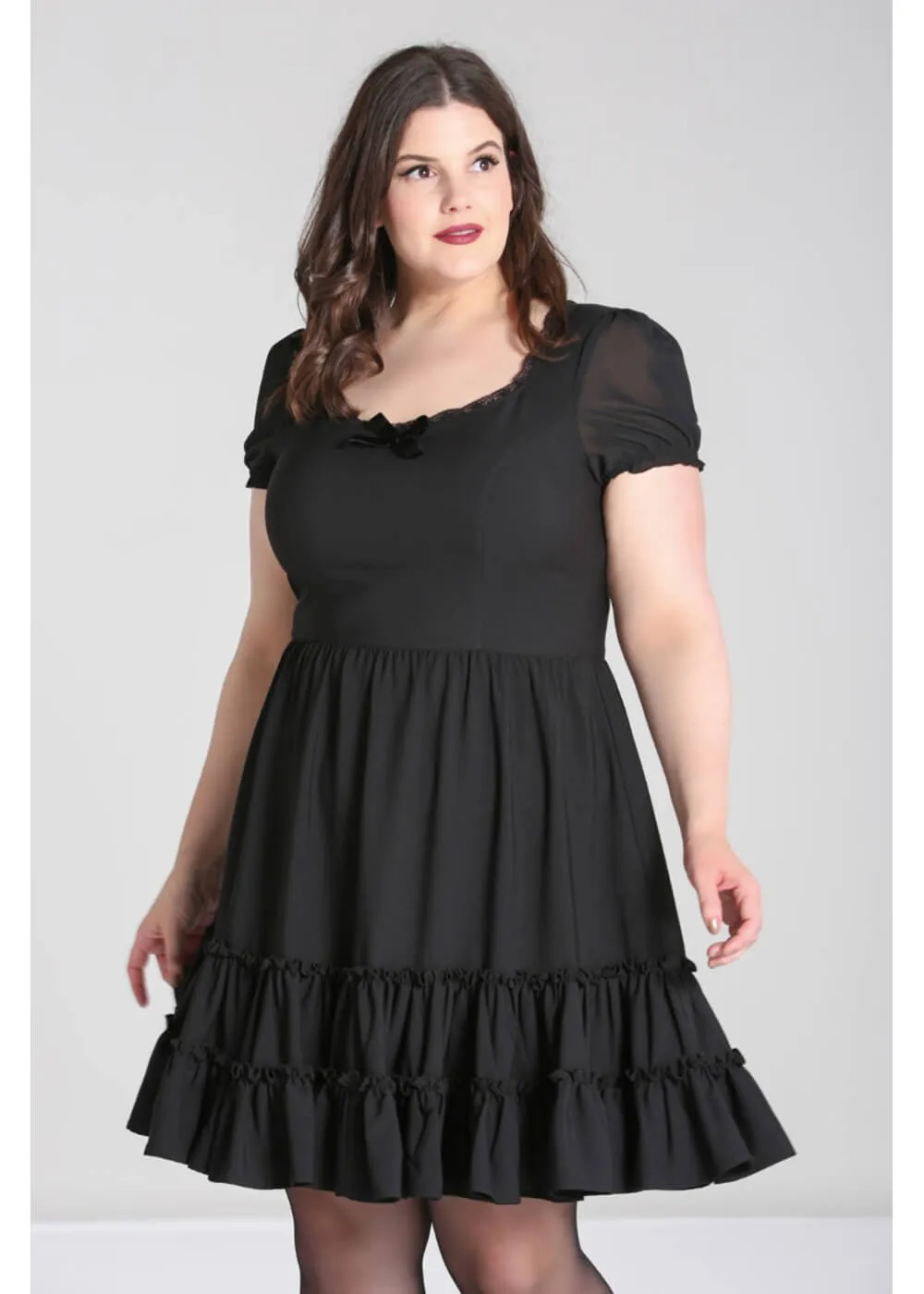 Hell Bunny Annette 60's Swing Dress Black