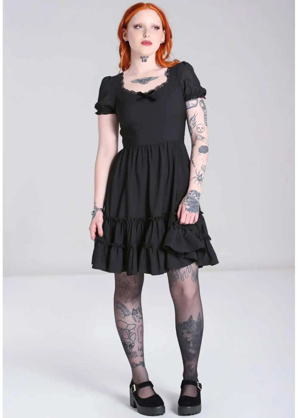 Hell Bunny Annette 60's Swing Dress Black