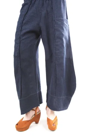 Hemp Denim Pinch Seam Pant Prussian Blue-3264A