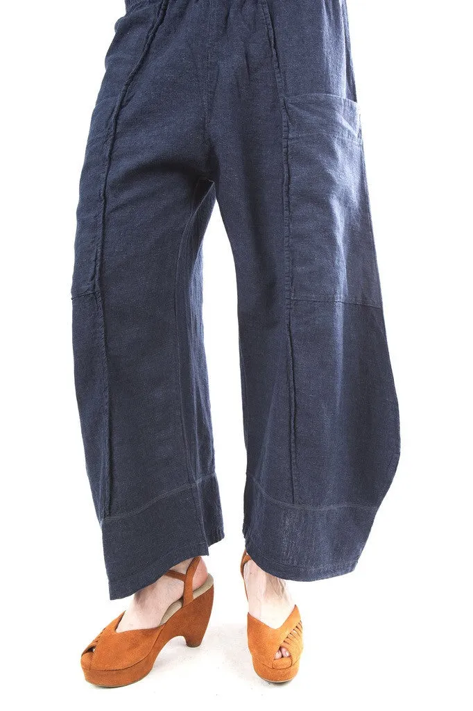Hemp Denim Pinch Seam Pant Prussian Blue-3264A