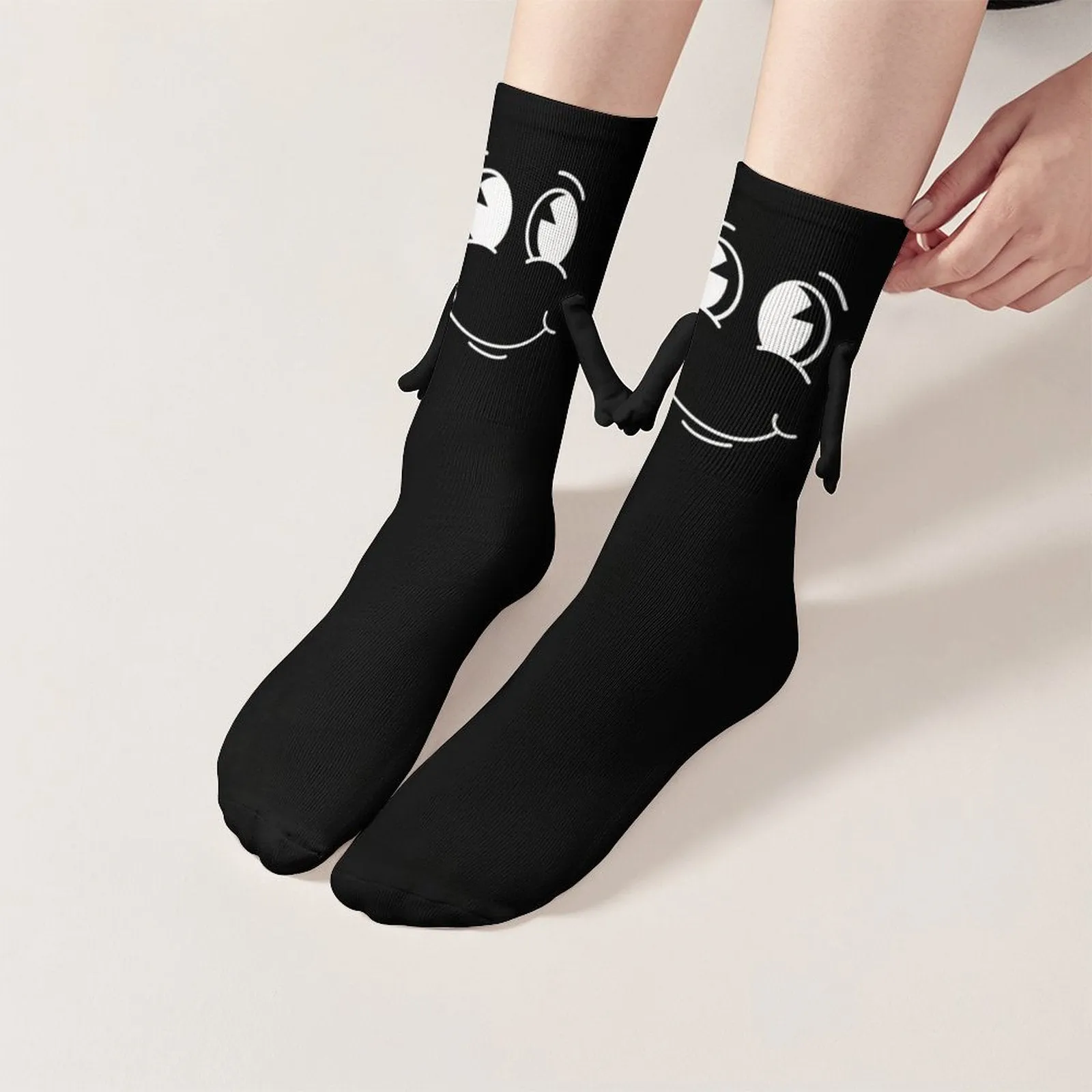Hey Friend - Magnetic Holding Hands Funny Socks