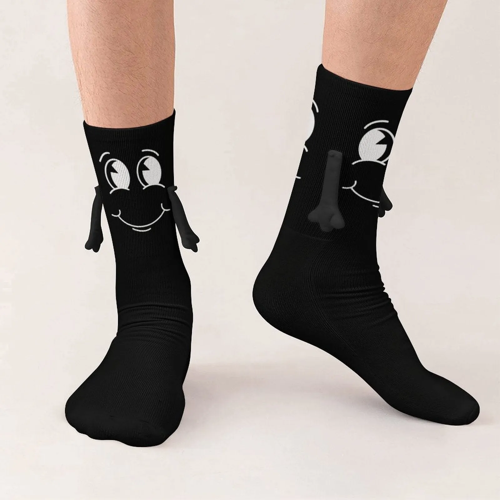 Hey Friend - Magnetic Holding Hands Funny Socks