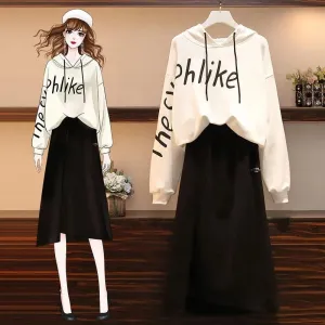 HIGH QUALITY Women Tops Skirts Suits Solid Tops Vintage BlackSkirt Sets Elegant Woman Two Piece Set