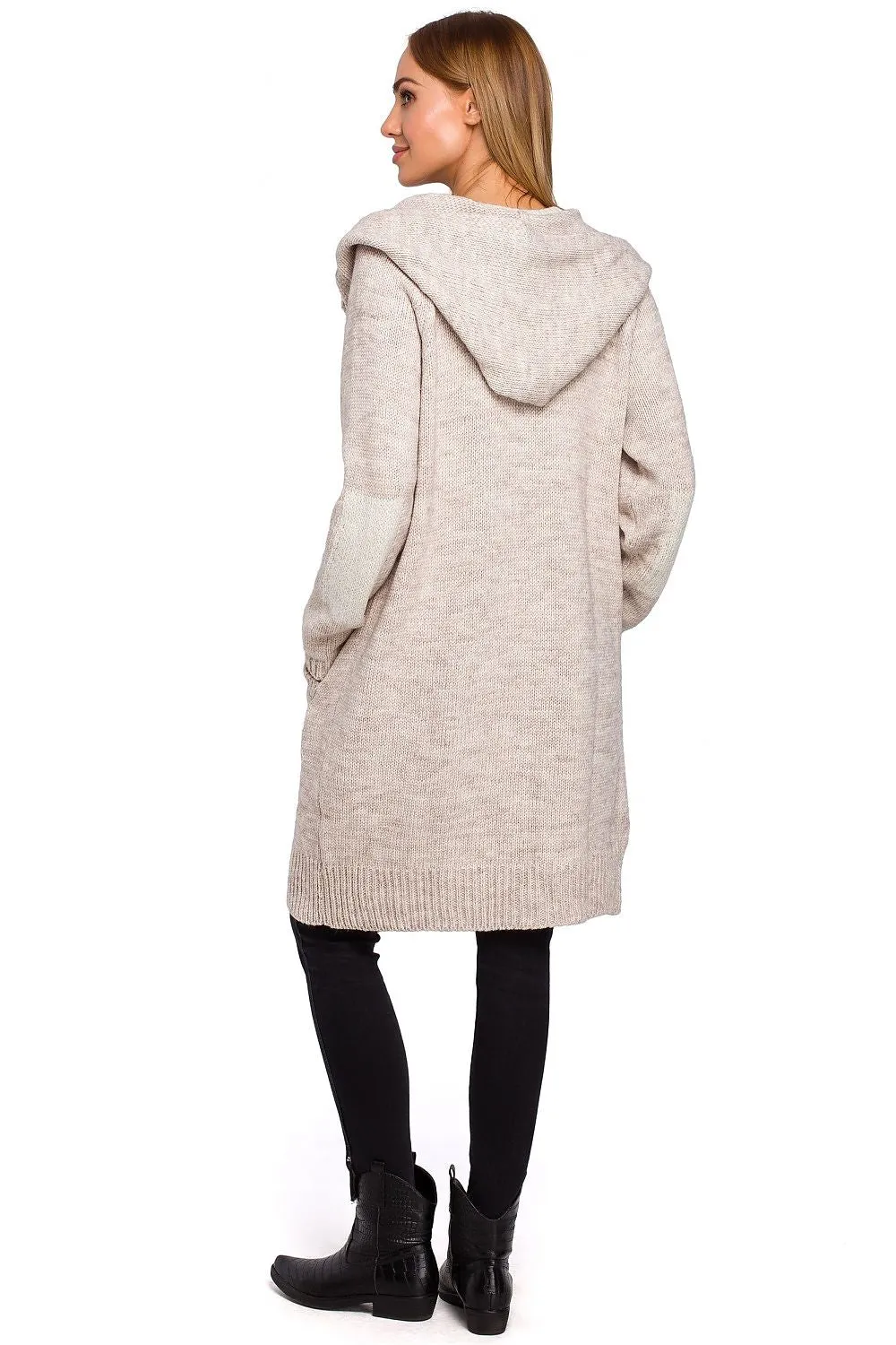 Hooded Strappy Cardigan Elegance