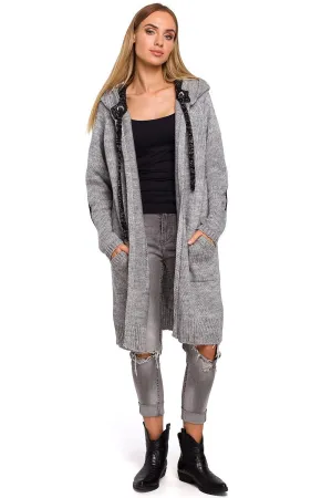 Hooded Strappy Cardigan Elegance
