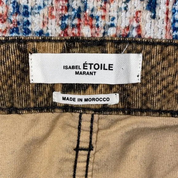 Isabel Marant Etoile Apolo Snakeskin Print Corduroy Pants SZ 34/US 2 EUC
