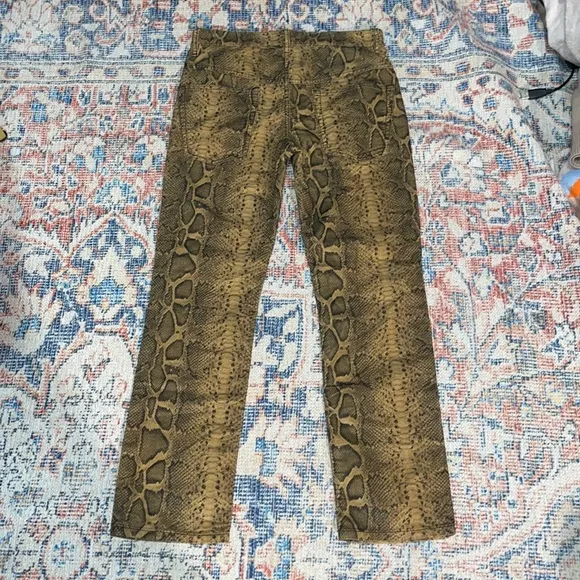 Isabel Marant Etoile Apolo Snakeskin Print Corduroy Pants SZ 34/US 2 EUC