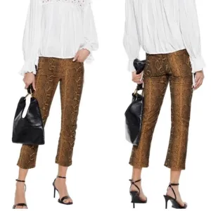 Isabel Marant Etoile Apolo Snakeskin Print Corduroy Pants SZ 34/US 2 EUC