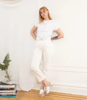 James Straight Leg Work Pants in White