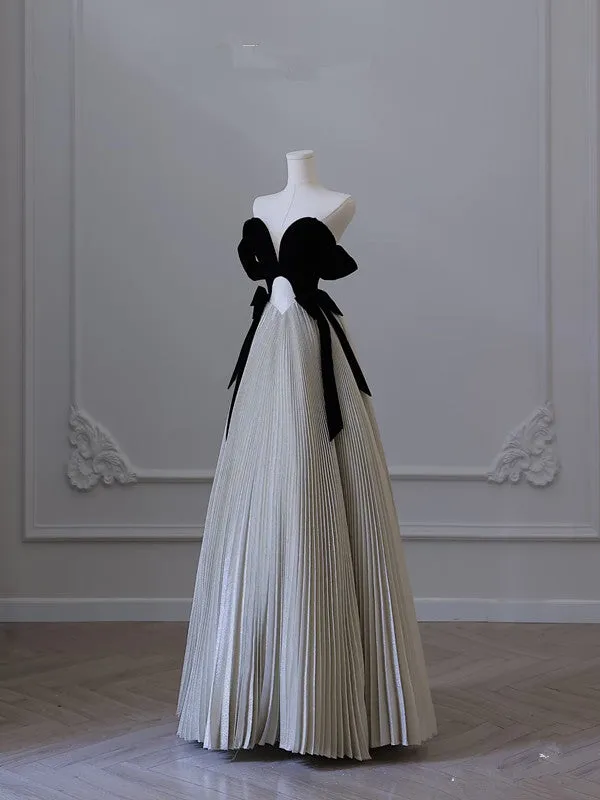 JazzHer Pretty Ball Gown Off The Shoulder Black Velvet Long Prom Dresses Party Evening Dress (PRE-ORDER)