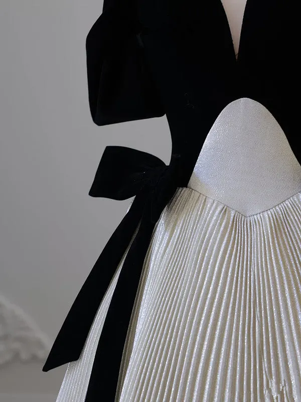 JazzHer Pretty Ball Gown Off The Shoulder Black Velvet Long Prom Dresses Party Evening Dress (PRE-ORDER)