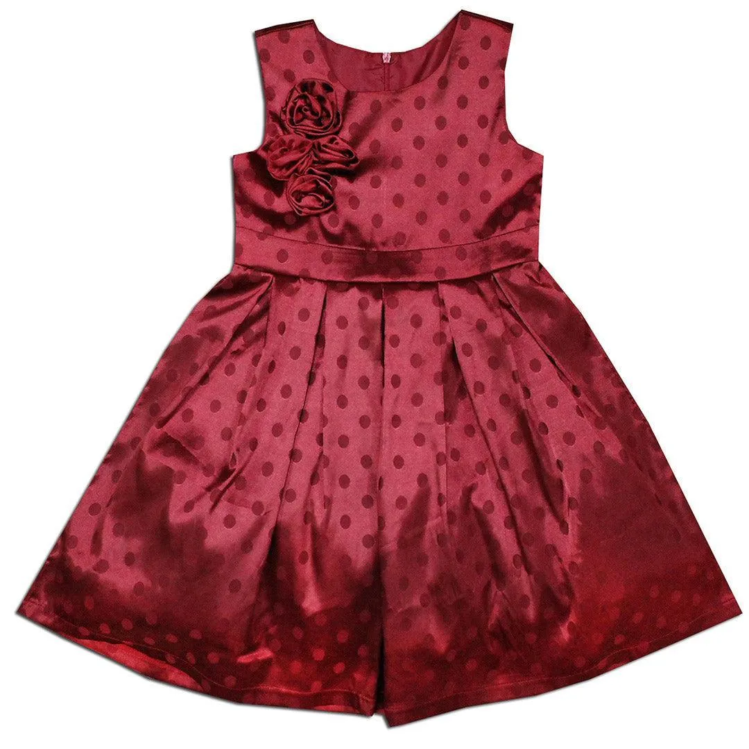 Jo-Ella Alice Dot Burgundy