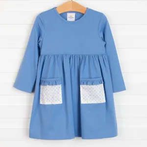 Josie Dress, Blue Party Dot