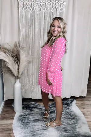 Josie Swiss Dot Bubble Sleeve Dress