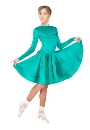 Juvenile Emerald Velvet Dress