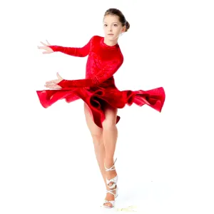 Juvenile Red Velvet Dress
