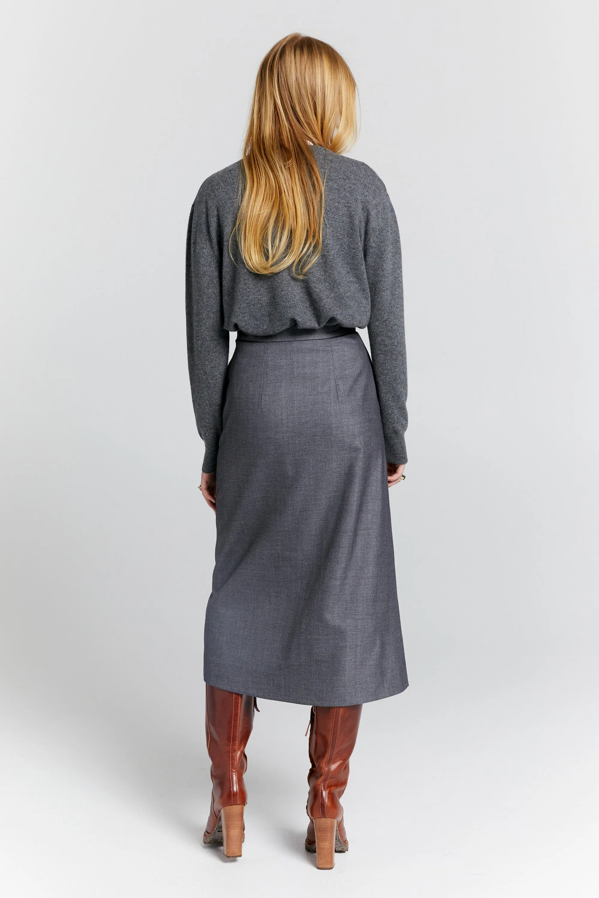 Karen Walker Roving Wrap Skirt // Charcoal