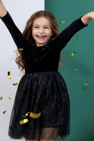Kids   Baby Velvet   Tulle Christmas Dress - Celeste