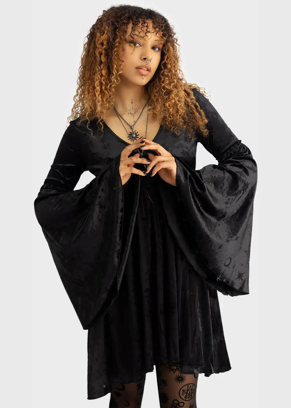 Killstar Coma Mini Dress Black