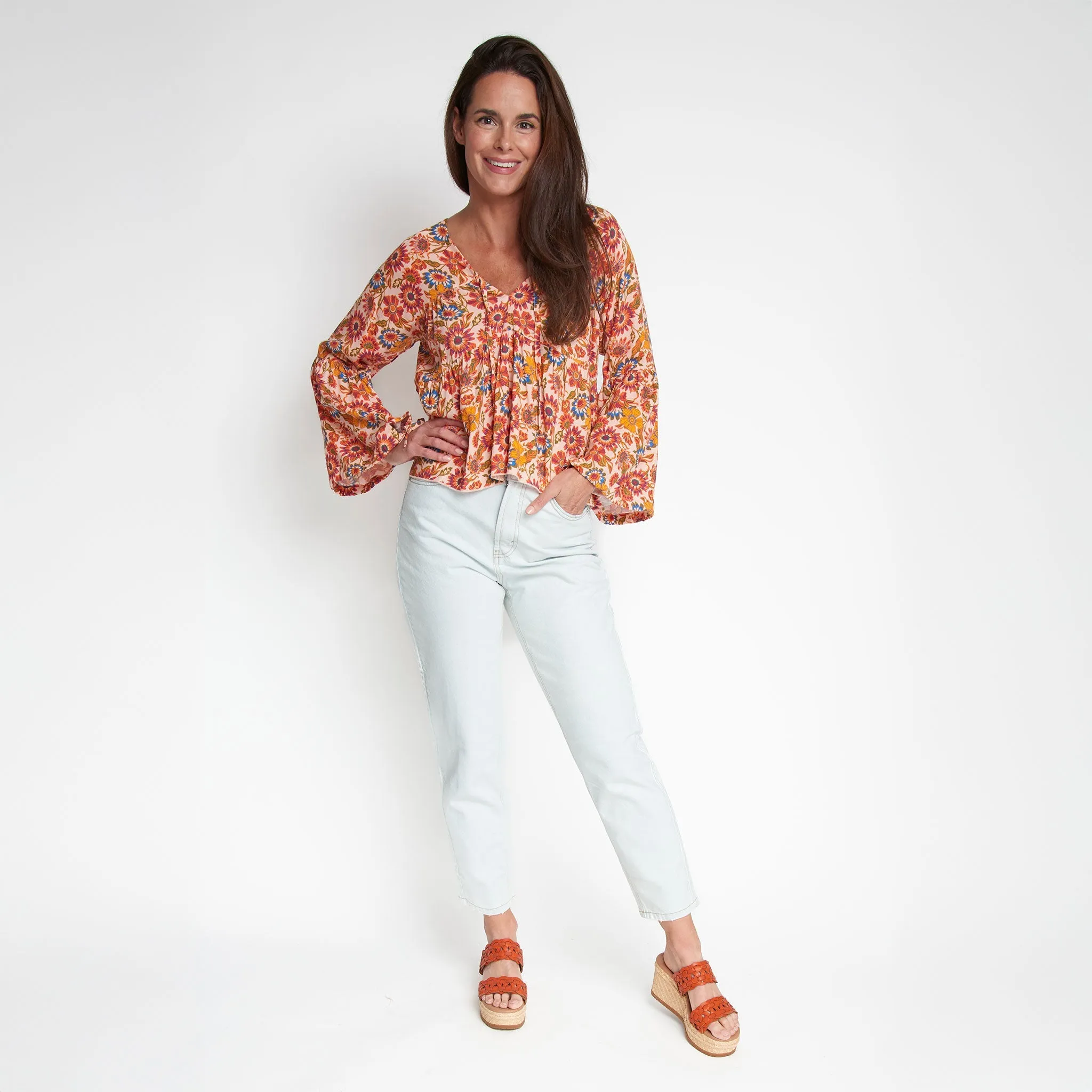 Kinsley Tiered Long Sleeve Blouse