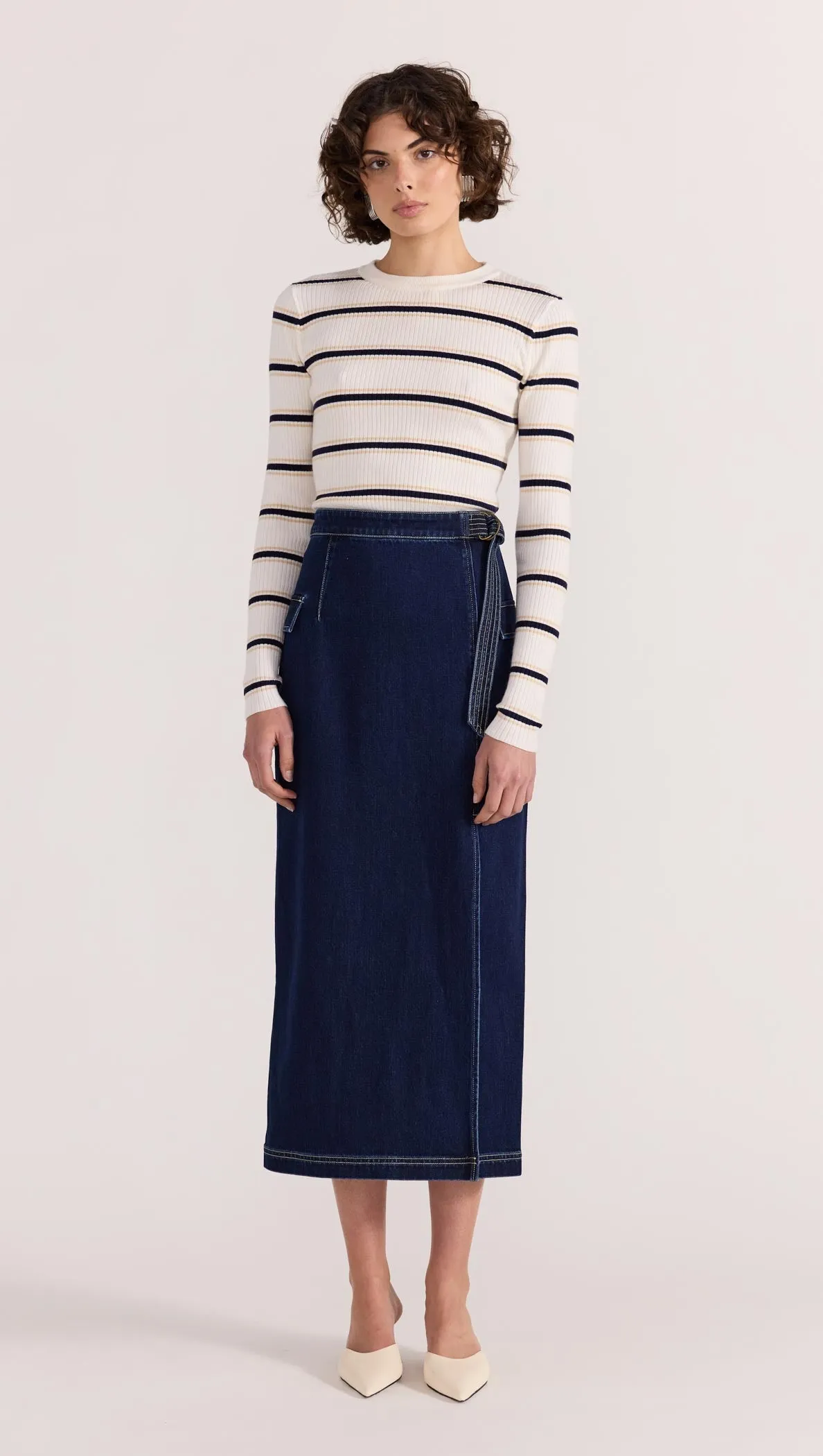 Lennox Denim Midi Skirt