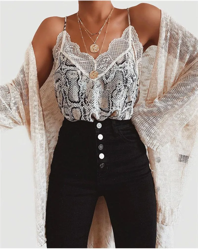 Leopard Lace Tops