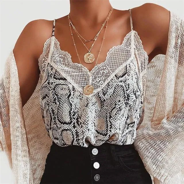 Leopard Lace Tops