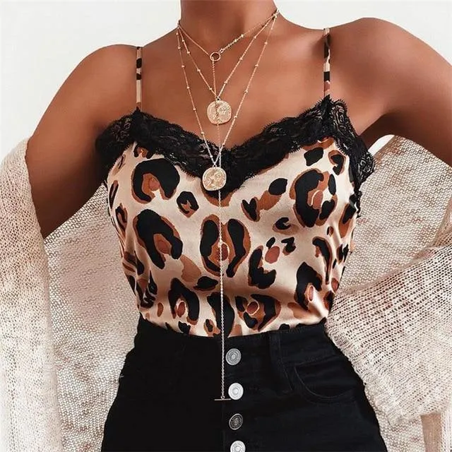Leopard Lace Tops