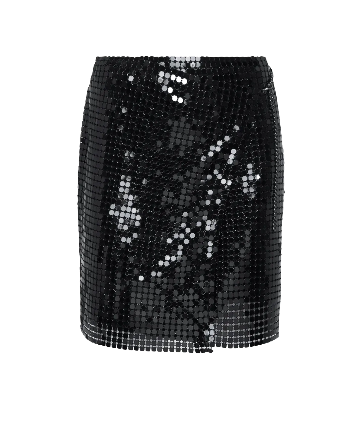 Liza Chainmail Wrap Skirt in Black