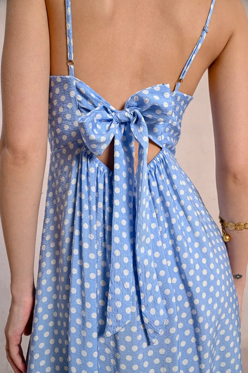 LONG POLKA DOT DRESS