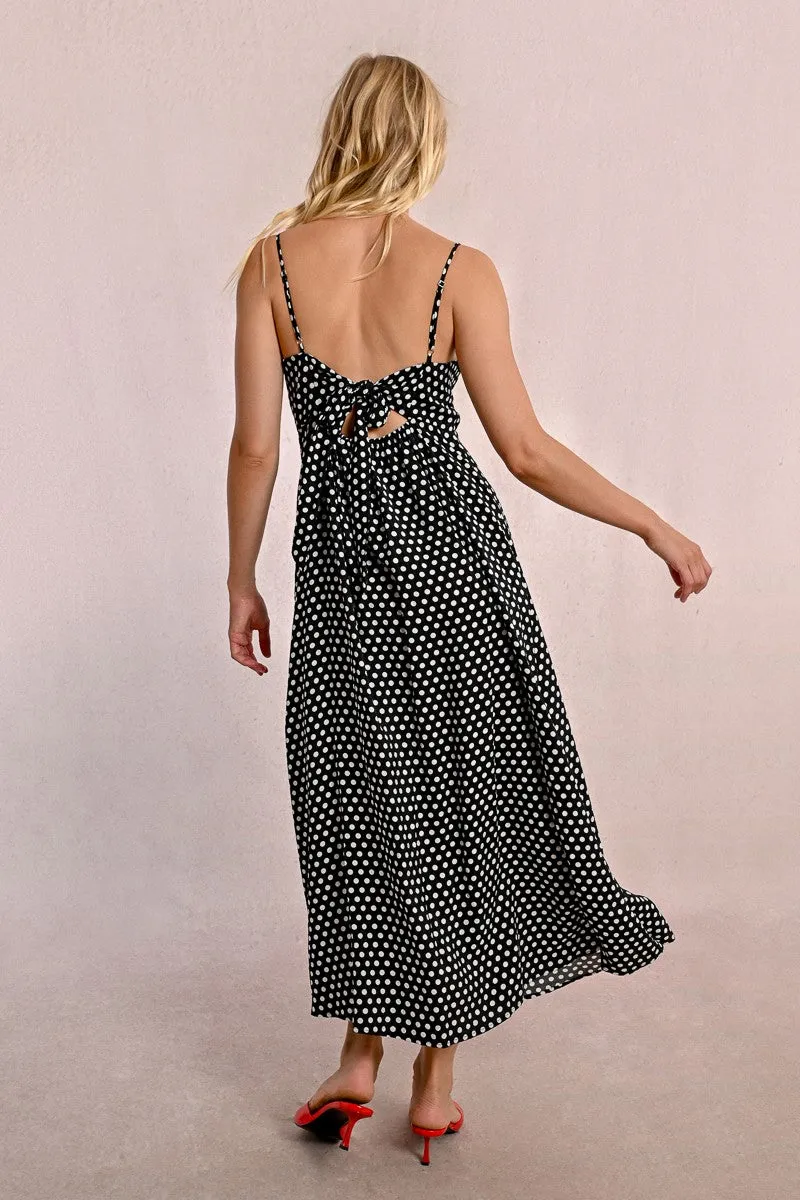 LONG POLKA DOT DRESS