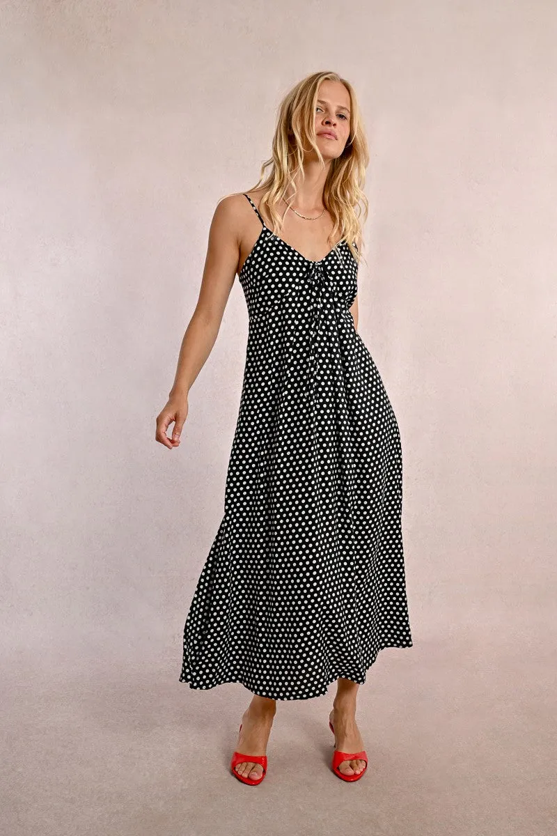 LONG POLKA DOT DRESS