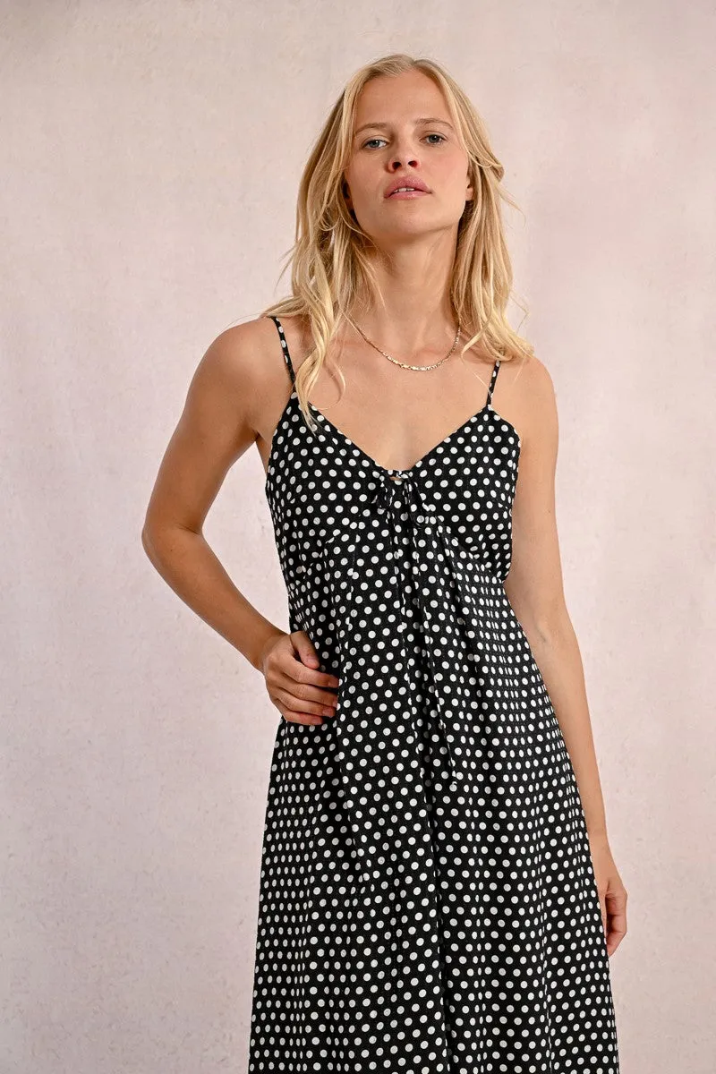 LONG POLKA DOT DRESS