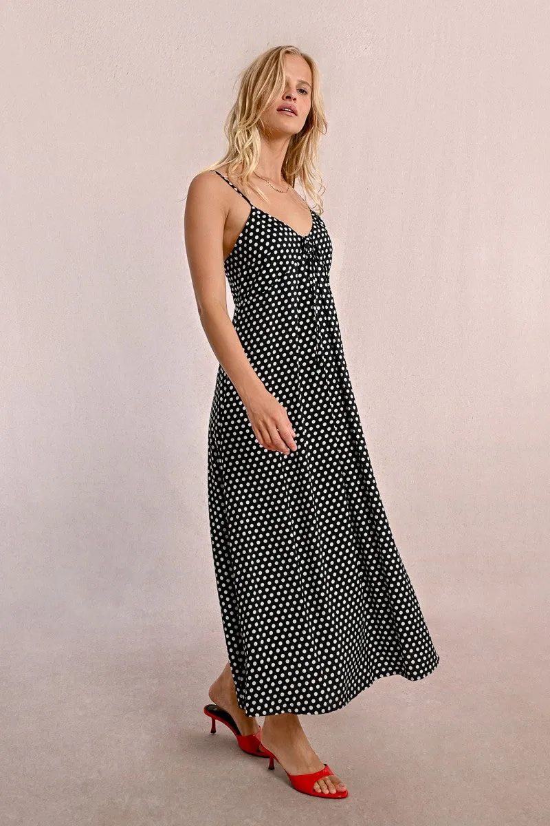 LONG POLKA DOT DRESS