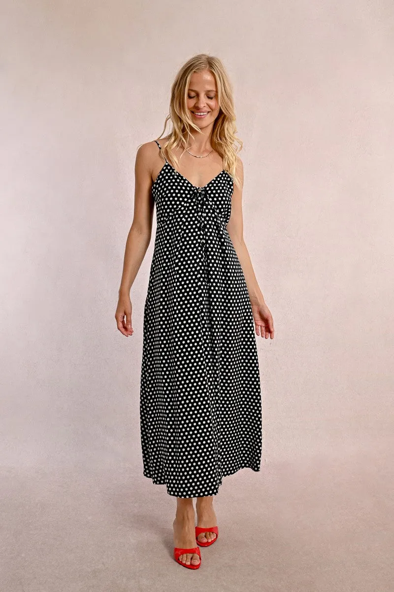 LONG POLKA DOT DRESS