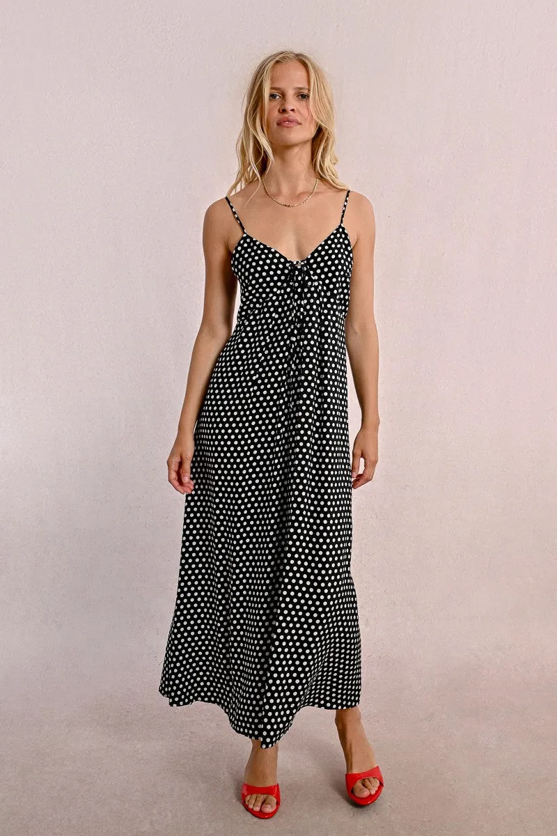 LONG POLKA DOT DRESS