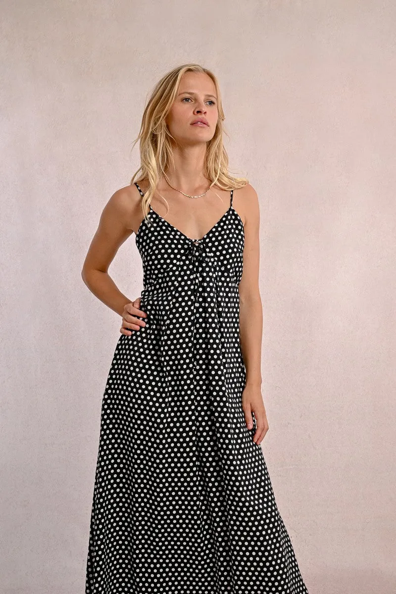 LONG POLKA DOT DRESS