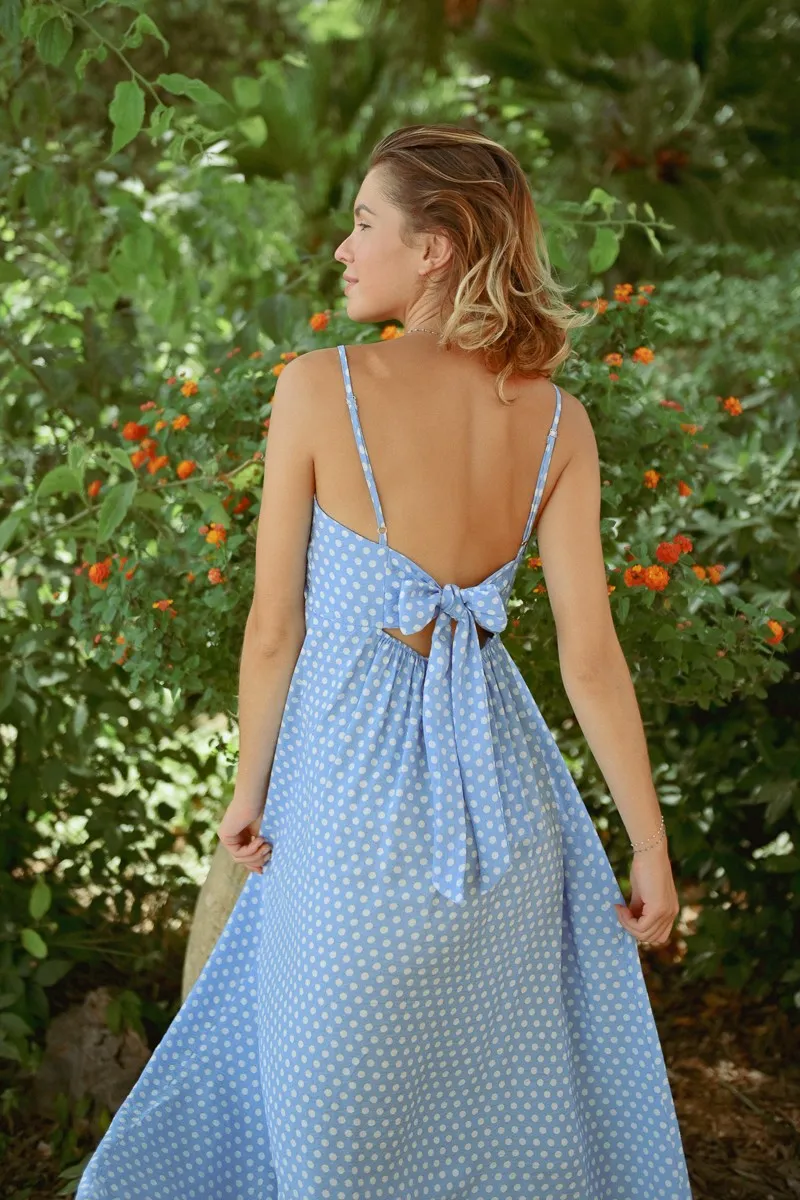 LONG POLKA DOT DRESS