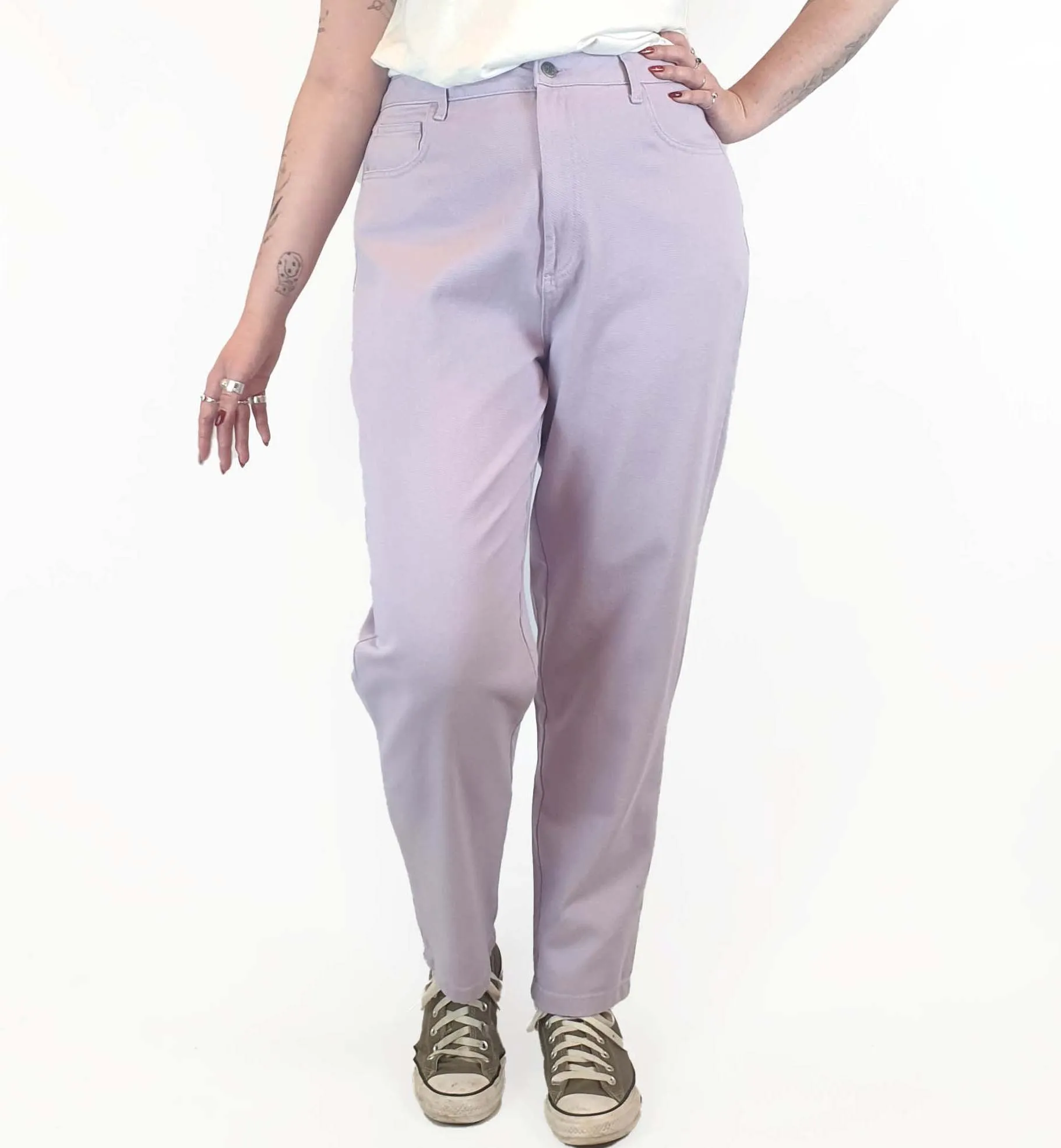 Lucy & Yak purple straight leg jeans size W32 / AU 12-14