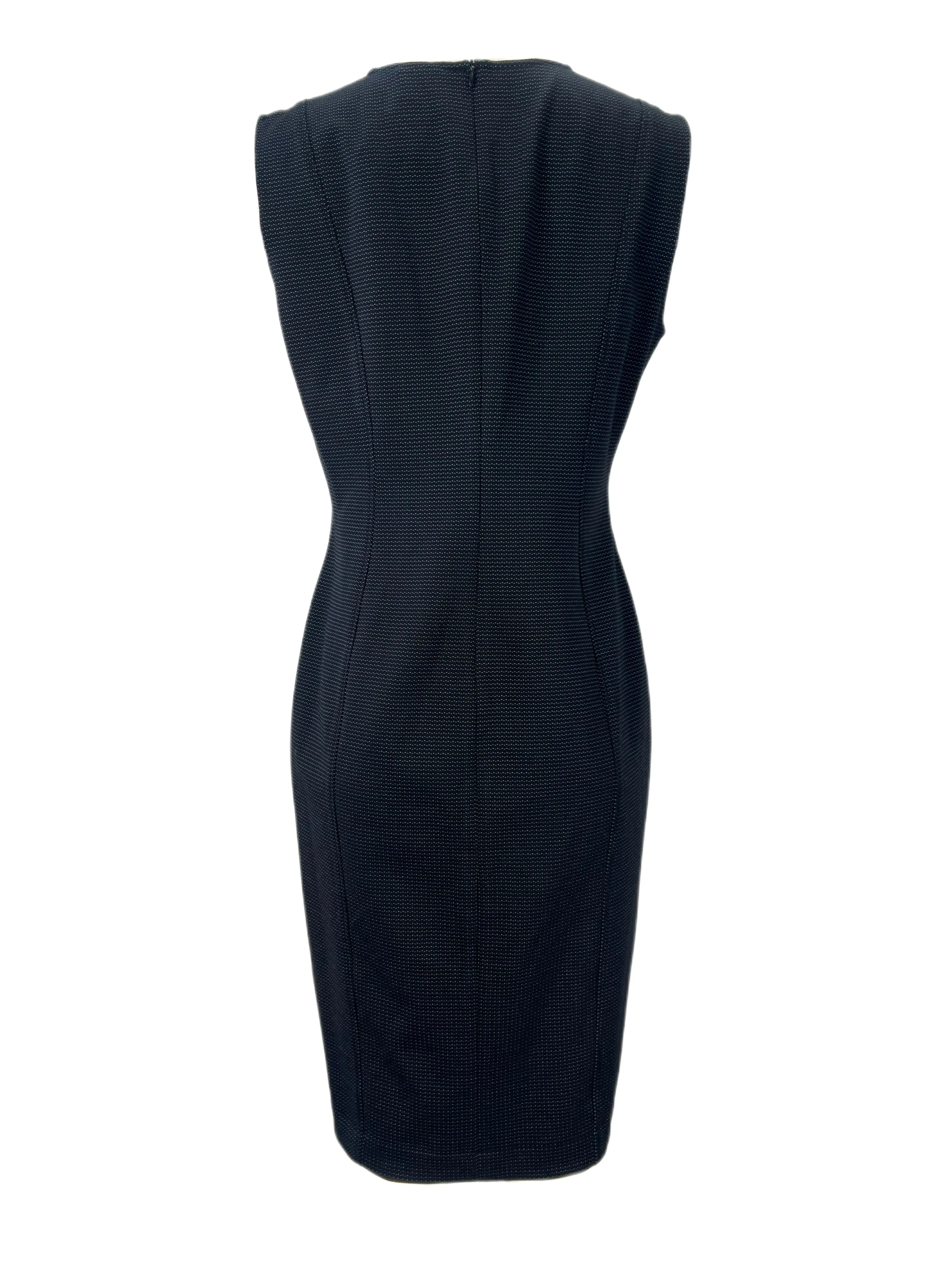 Marina Rinaldi Women's Black Annodi Sleeveless Polka Dot Sheath Dress Size S NWT