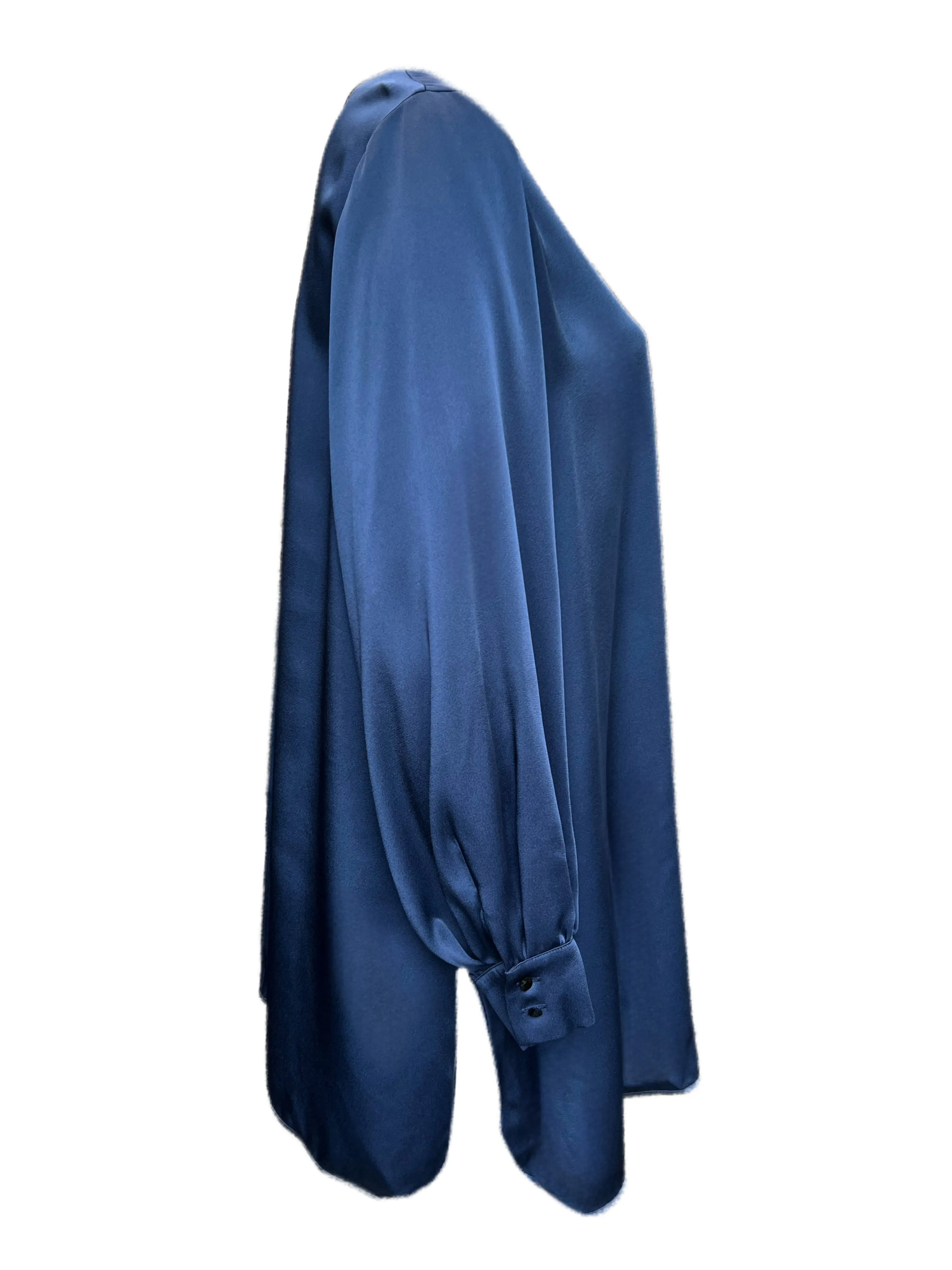 Marina Rinaldi Women's Blue Fiorente Long Sleeve Top NWT