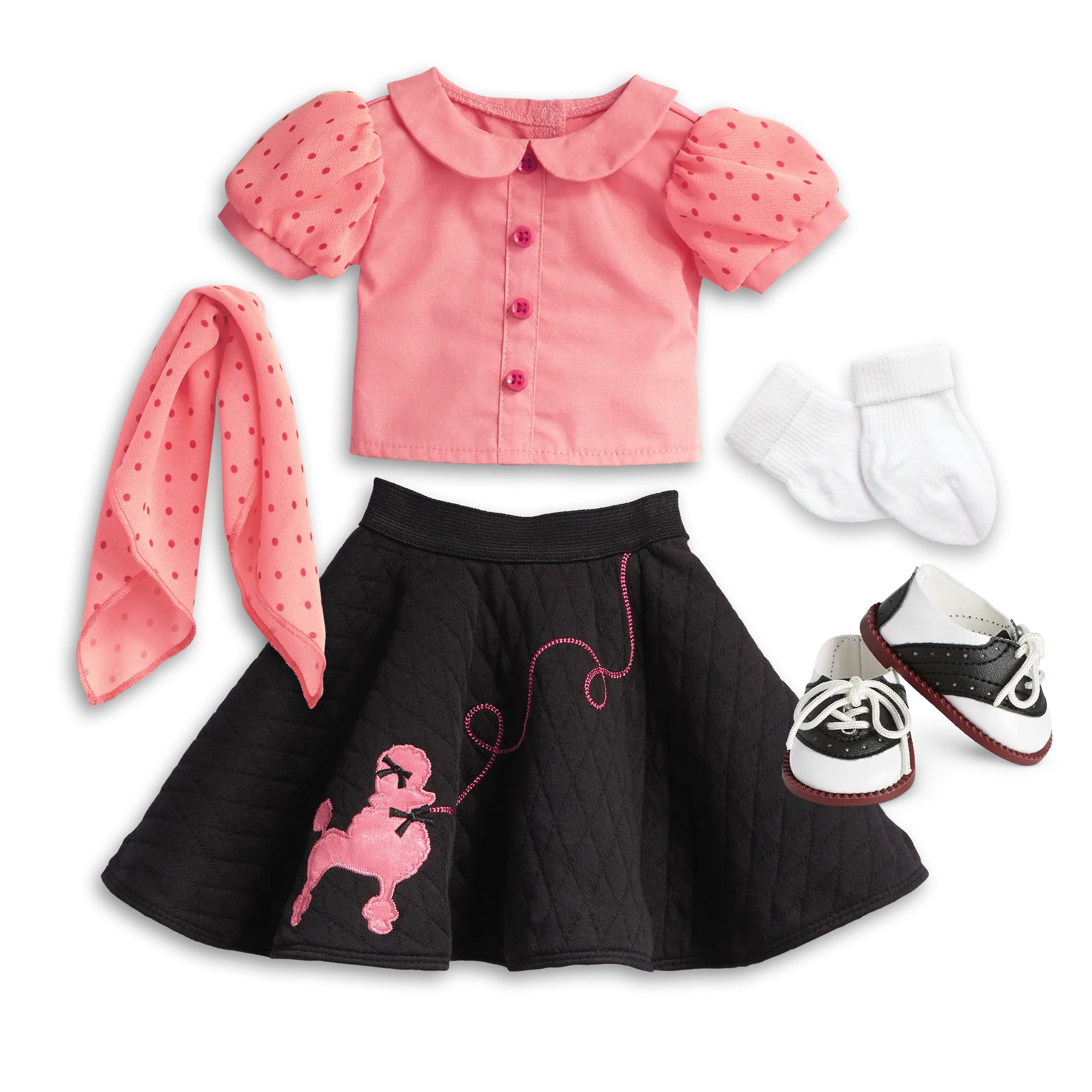 Maryellen's™ Poodle Skirt Outfit for 18-inch Dolls