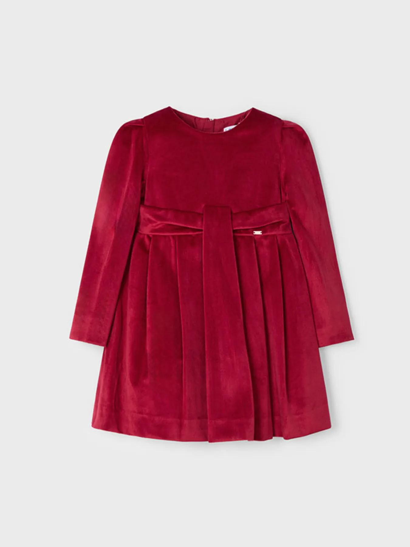 Mayoral Junior Girl Red Velvet Dress