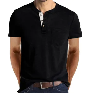 Men's Solid Color Short Sleeve T-shirt