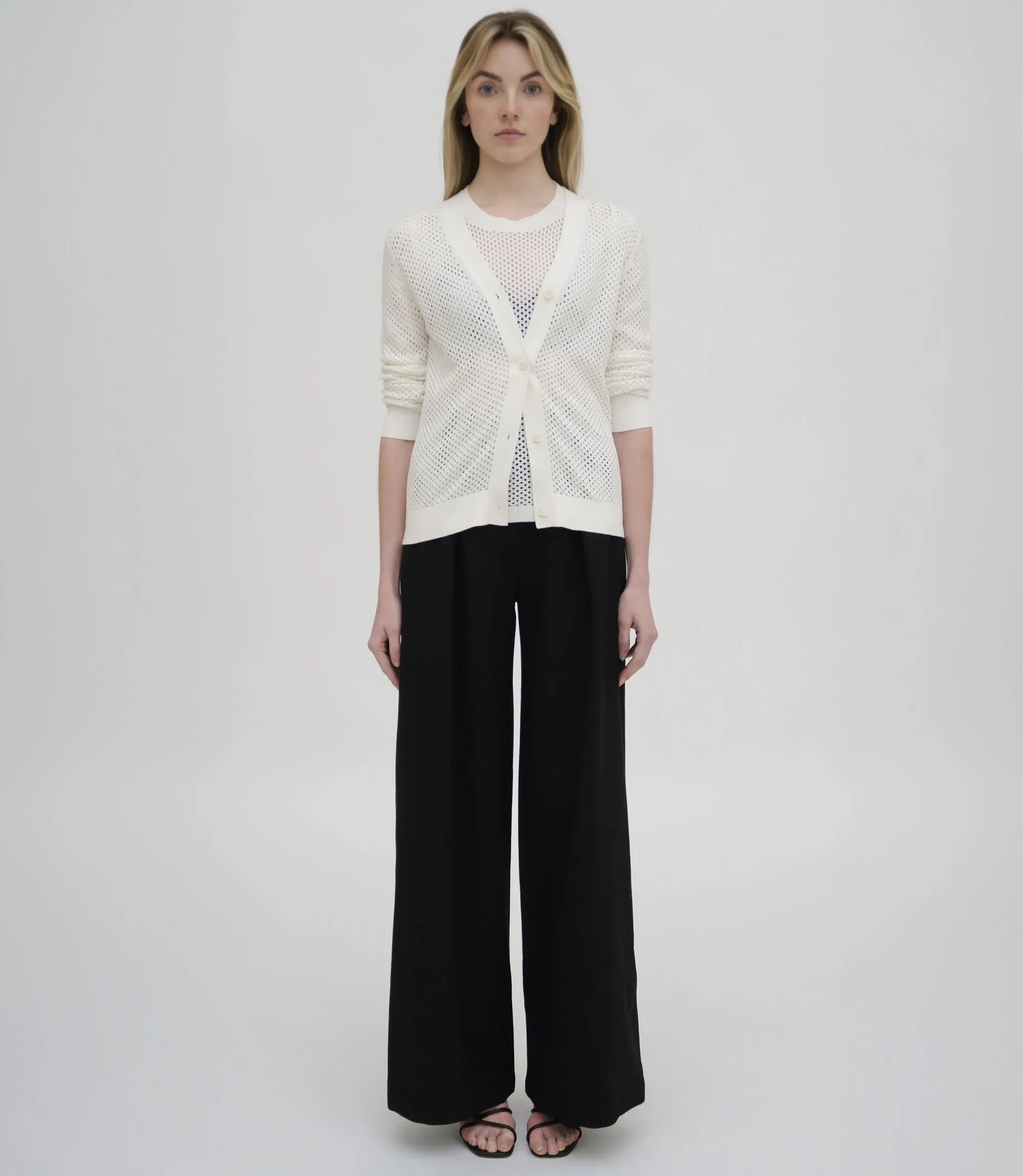 MESH POINTELLE CARDIGAN