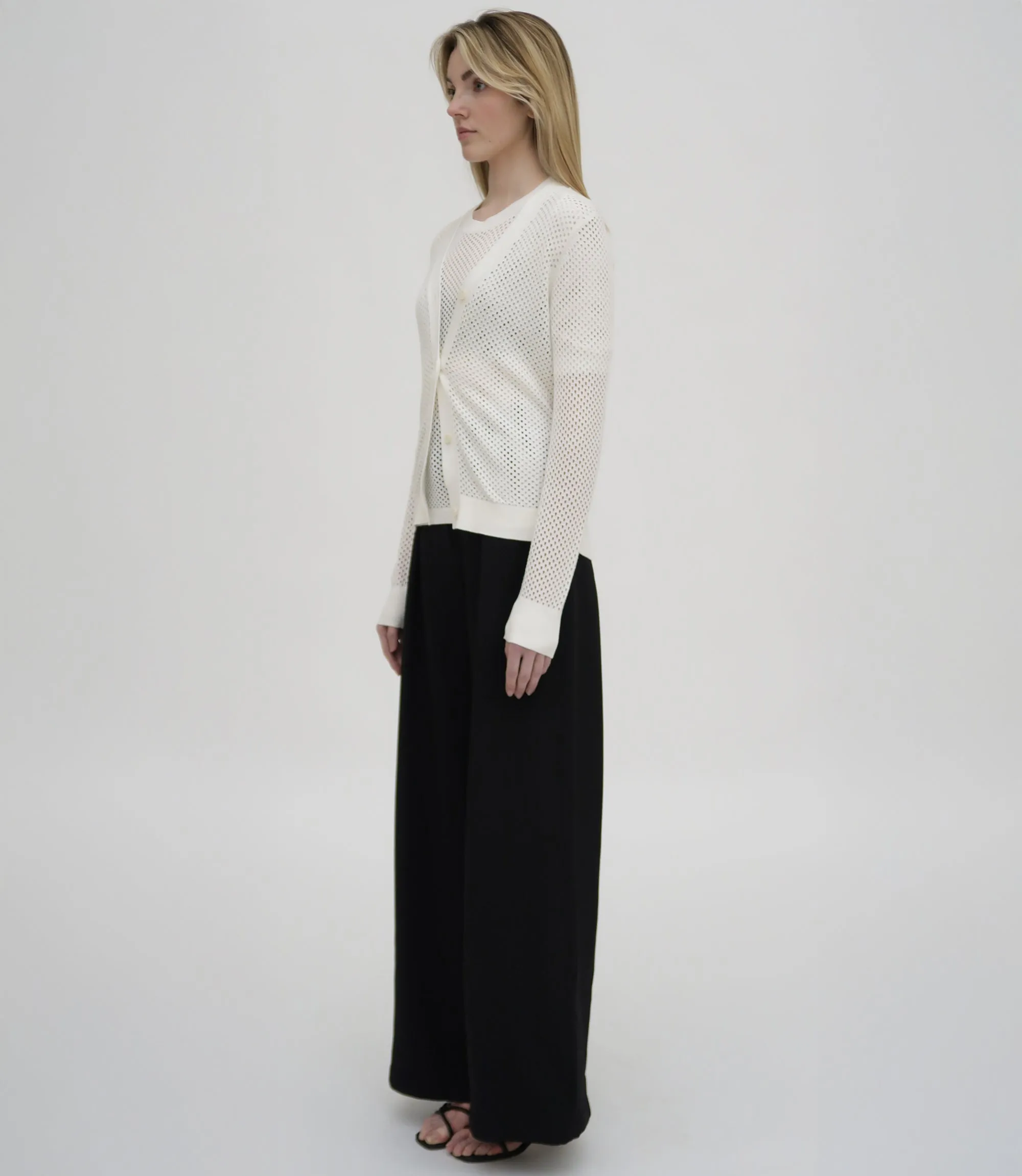 MESH POINTELLE CARDIGAN