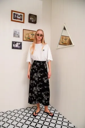 MI LUV YUH WRAP SKIRT BLACK