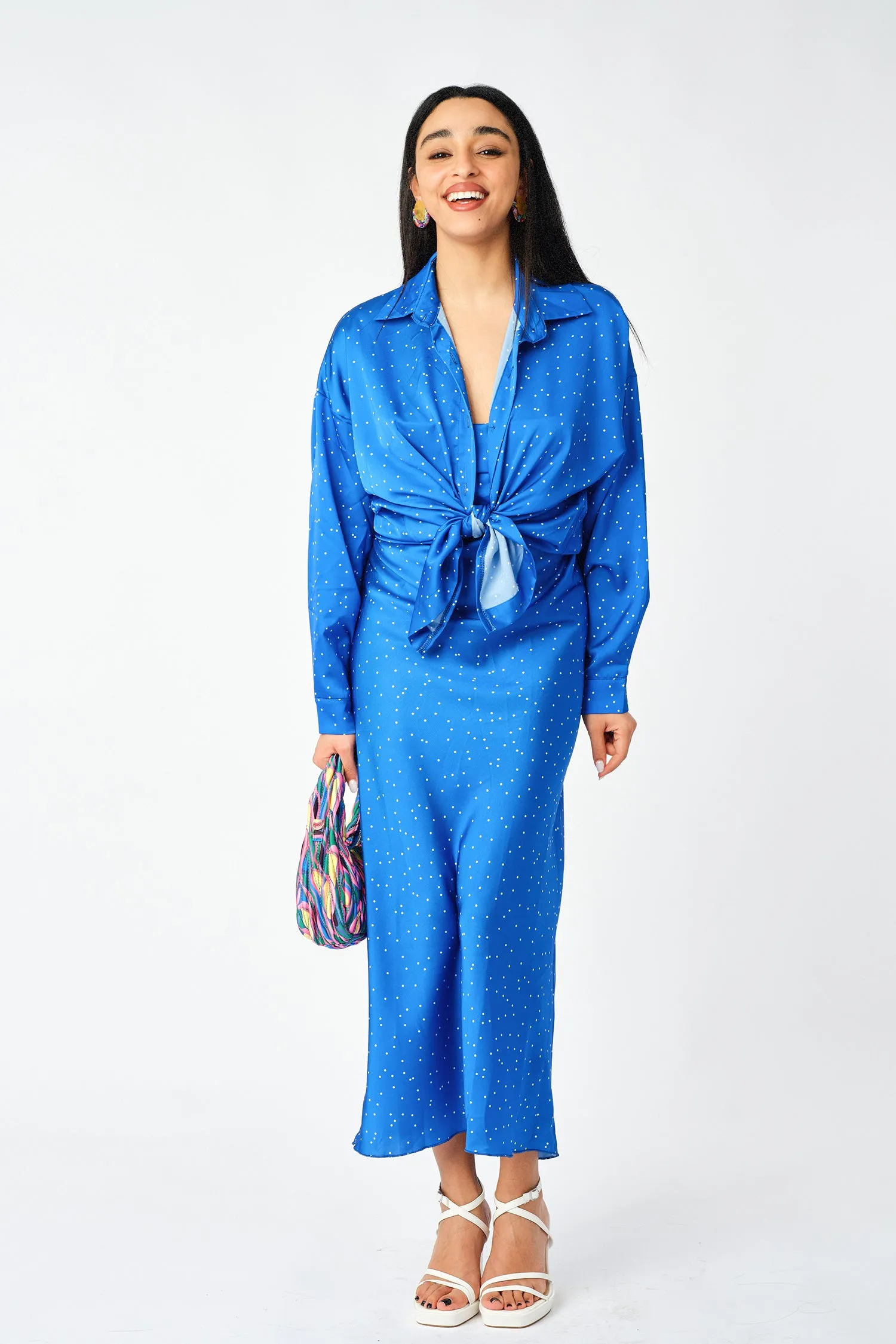 Micro Polka Dot Slip Dress
