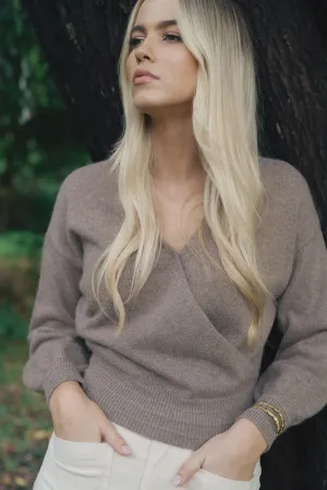 Mika Wrap Top Mocha